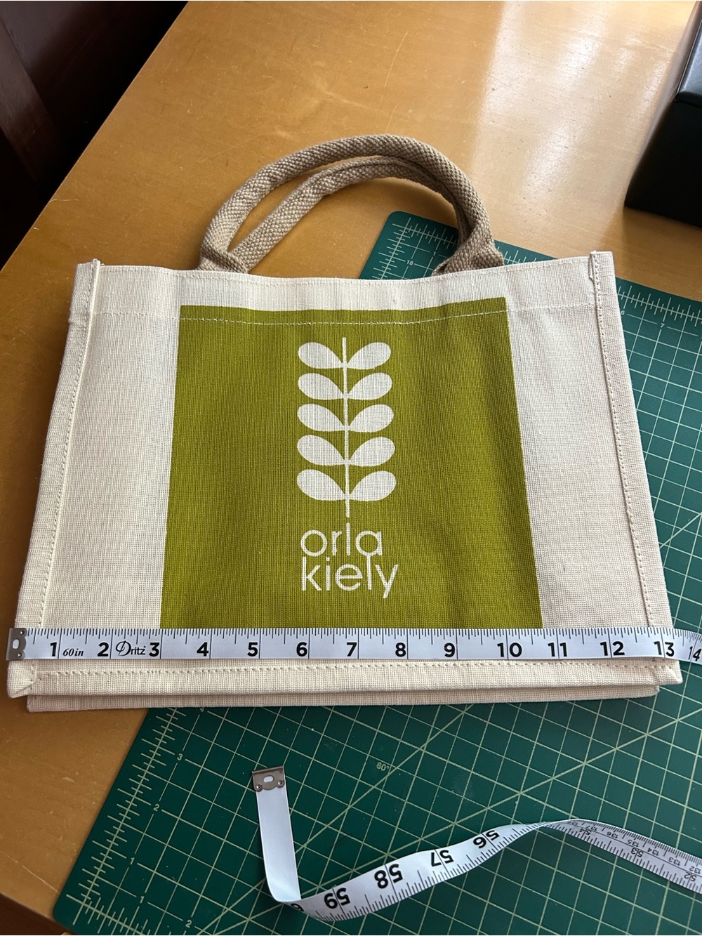 Set of two Orla Kiely Burlap Tote Bags - Picture 2 of 10